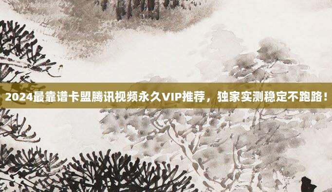 2024最靠谱卡盟腾讯视频永久VIP推荐，独家实测稳定不跑路！