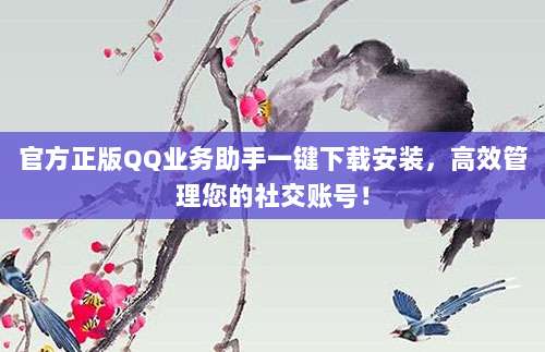 官方正版QQ业务助手一键下载安装,高效管理您的社交账号!